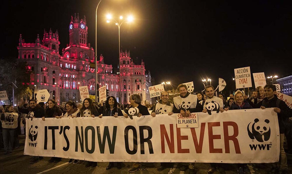 Marcha por el clima (6 de diciembre 2019) durante la COP 25 en Madrid