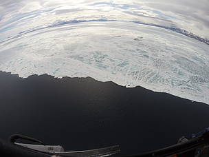 Mar de hielo cerca de Pond Inlet, Nunavut, Canadá.