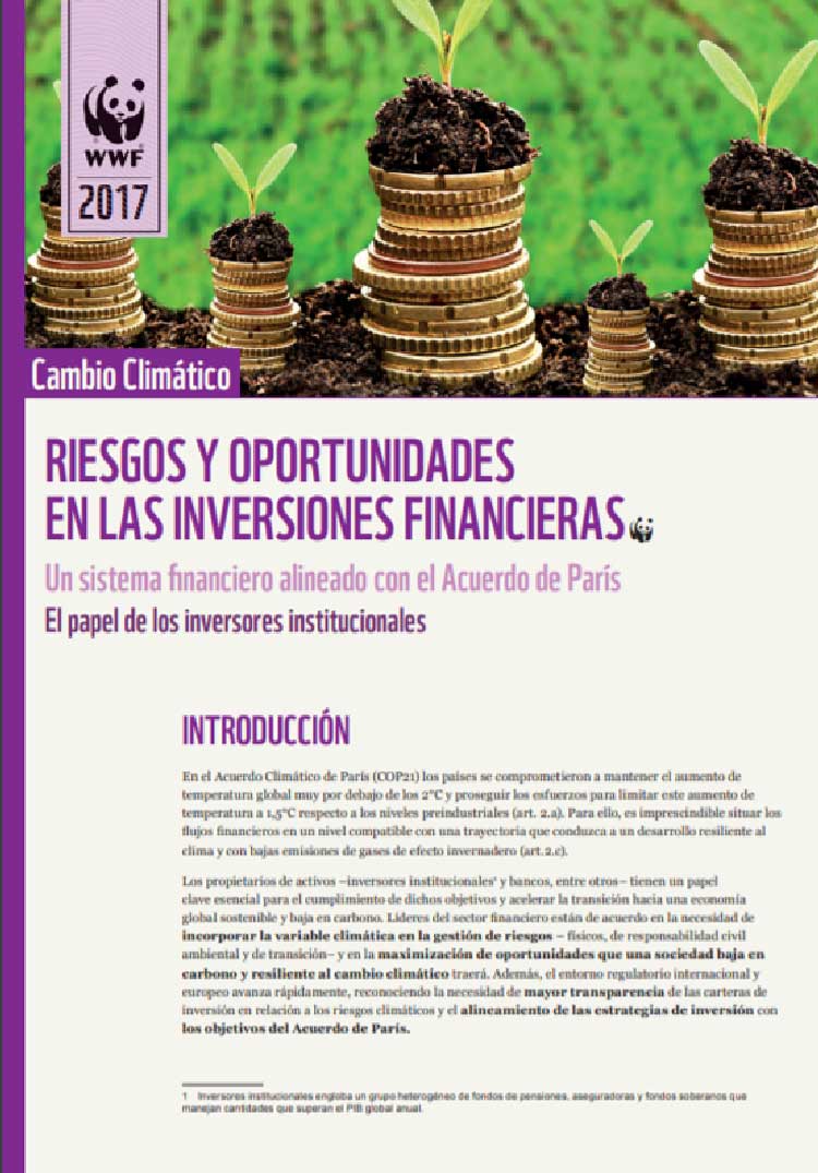 Riesgos y oportunidades en las inversiones financieras (Un sistema financiero alineado con el Acuerdo de París El papel de los inversores institucionales)