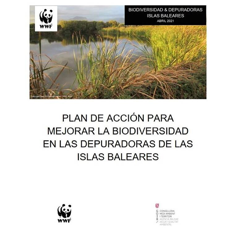 Portada Informe Plan acción para mejorar la biodiversidad en las depuradoras de las Islas Baleares 